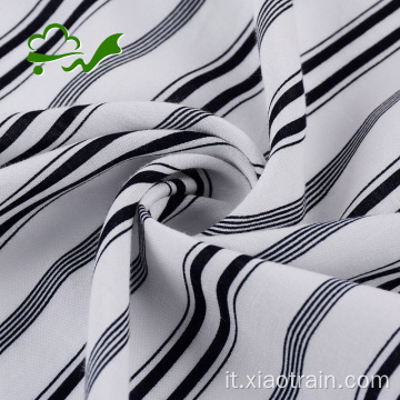 strisce all&#39;ingrosso tessuto stampato a rayon 100% personalizzato per vestito